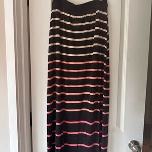 Striped Black and Pink Women's Skirt